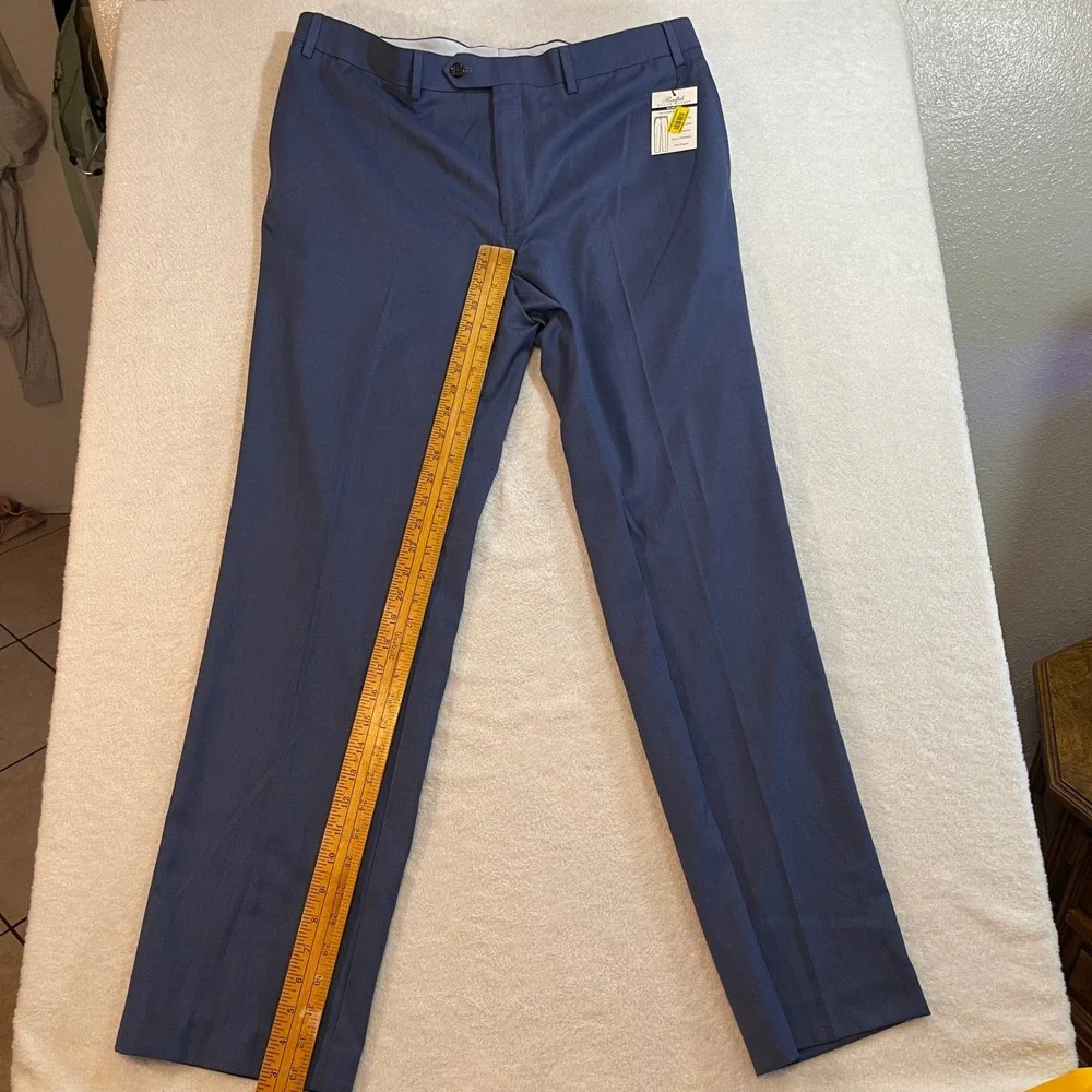 Ralph Lauren Comfort Flex Slim Fit Pants Mens 36x32 Blue Performance Dress Slack